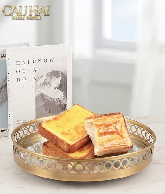 Maison Couture - Khay Gương Tròn Brasson Royale Gold D30-KHAY TRANG TRÍ-CẬU HAI HOME DECOR