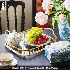 Maison Couture - Khay Tròn Bamboo Bằng Đồng - Brasson Mirror Héritage Ronde Decoratives Trays D30-CẬU HAI HOME DECOR