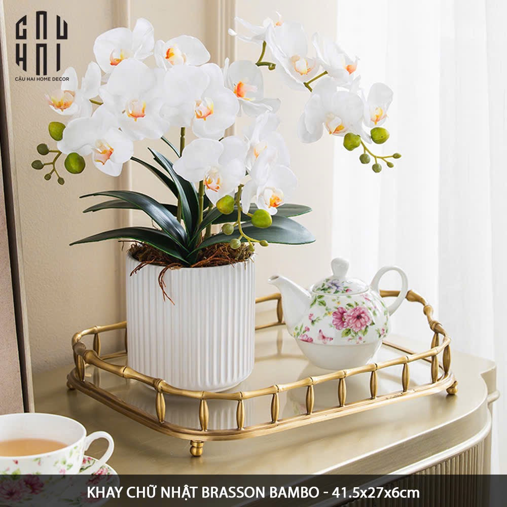 Maison Couture - Khay Tròn Bamboo Bằng Đồng - Brasson Mirror Héritage Ronde Decoratives Trays D30-KHAY TRANG TRÍ-CẬU HAI HOME DECOR-CẬU HAI HOME DECOR