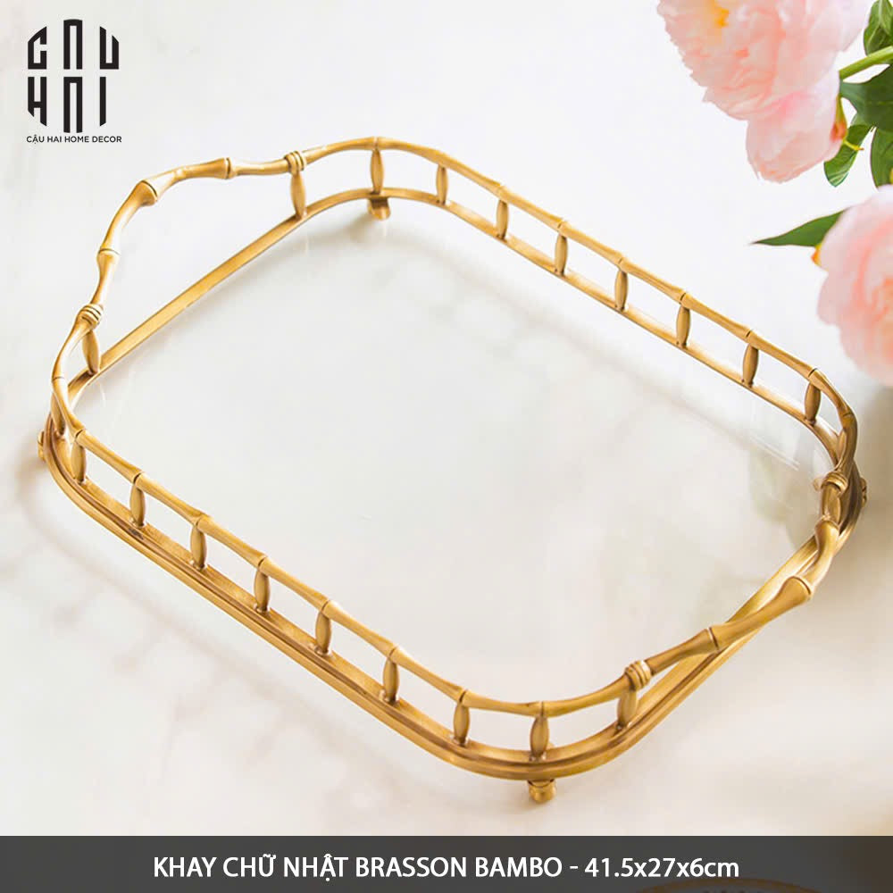 Maison Couture - Khay Tròn Bamboo Bằng Đồng - Brasson Mirror Héritage Ronde Decoratives Trays D30-KHAY TRANG TRÍ-CẬU HAI HOME DECOR-CẬU HAI HOME DECOR