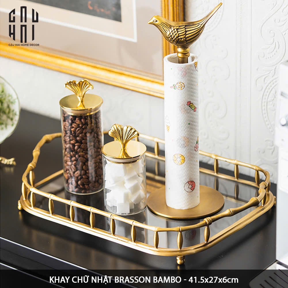 Maison Couture - Khay Tròn Bamboo Bằng Đồng - Brasson Mirror Héritage Ronde Decoratives Trays D30-KHAY TRANG TRÍ-CẬU HAI HOME DECOR-CẬU HAI HOME DECOR