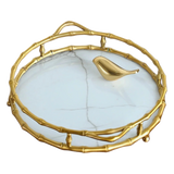 Maison Couture - Khay Tròn Bamboo Bằng Đồng - Brasson Mirror Héritage Ronde Decoratives Trays D30-KHAY TRANG TRÍ-CẬU HAI HOME DECOR