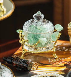 Maison Couture - Lọ Pha Lê Đá Thạch Anh Delight Cristallerie - Aventurine Quartz 14x11-HŨ TRANG TRÍ-CẬU HAI HOME DECOR