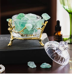 Maison Couture - Lọ Pha Lê Đá Thạch Anh Delight Cristallerie - Aventurine Quartz 14x11-HŨ TRANG TRÍ-CẬU HAI HOME DECOR