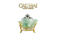 Maison Couture - Lọ Pha Lê Đá Thạch Anh Hồng Delight Cristalleries - Rose Quartz 15x13.5-HŨ TRANG TRÍ-CẬU HAI HOME DECOR