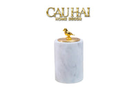 Maison Couture - Lọ Tăm Bông Đá Marble Trắng Brasson Blanche Marbre L'Oiseau D'Or-CẬU HAI HOME DECOR
