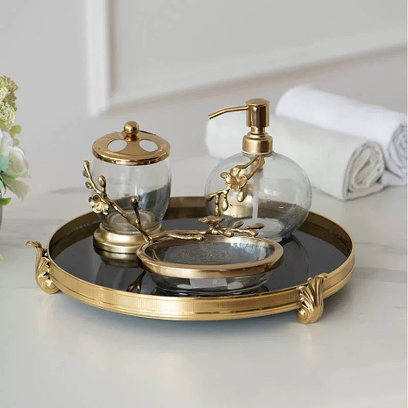 Maison Couture - Lọ Tăm Bông Hoa Mai Bằng Đồng - Brasson Blossom Héritage 8x13-Lọ Tăm bông - Bathroom Vanity-CẬU HAI HOME DECOR