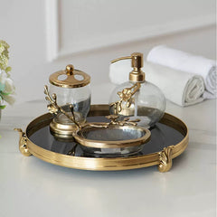 Maison Couture - Lọ Tăm Bông Hoa Mai Bằng Đồng - Brasson Blossom Héritage 8x13-Lọ Tăm bông - Bathroom Vanity-CẬU HAI HOME DECOR