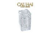 Maison Couture - Lọ Tăm Bông Pha Lê Cannage Diamant Facetté Vanity Cristalleries 5x10-Lọ Tăm bông - Bathroom Vanity-CẬU HAI HOME DECOR