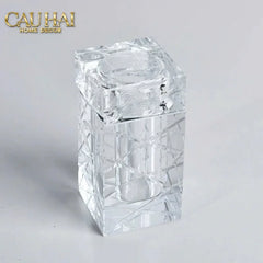 Maison Couture - Lọ Tăm Bông Pha Lê Cannage Diamant Facetté Vanity Cristalleries 5x10-CẬU HAI HOME DECOR
