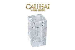 Maison Couture - Lọ Tăm Bông Pha Lê Cannage Diamant Facetté Vanity Cristalleries 5x10-CẬU HAI HOME DECOR