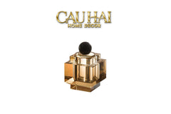 Maison Couture - Lọ Tăm Bông Pha Lê - Cristalleries Obsidian Cube - Smoky Vanity Ritual Set 9x14-CẬU HAI HOME DECOR