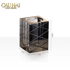 Maison Couture - Lọ Tăm Bông Pha Lê Lumière Cannage Facetté Diamant Cristalleries Vanity 7x13-HŨ TRANG TRÍ-CẬU HAI HOME DECOR