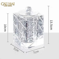 Maison Couture - Lọ Tăm Bông Pha Lê Lumière Cannage Facetté Diamant Cristalleries Vanity 7x13-HŨ TRANG TRÍ-CẬU HAI HOME DECOR