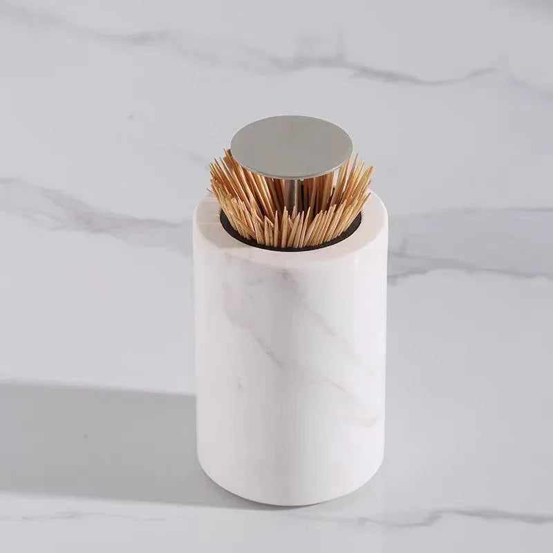 Maison Couture - Lọ Tăm Đá Marble Brasson Sauvage Blanche Marbre D’Ivoire-CẬU HAI HOME DECOR