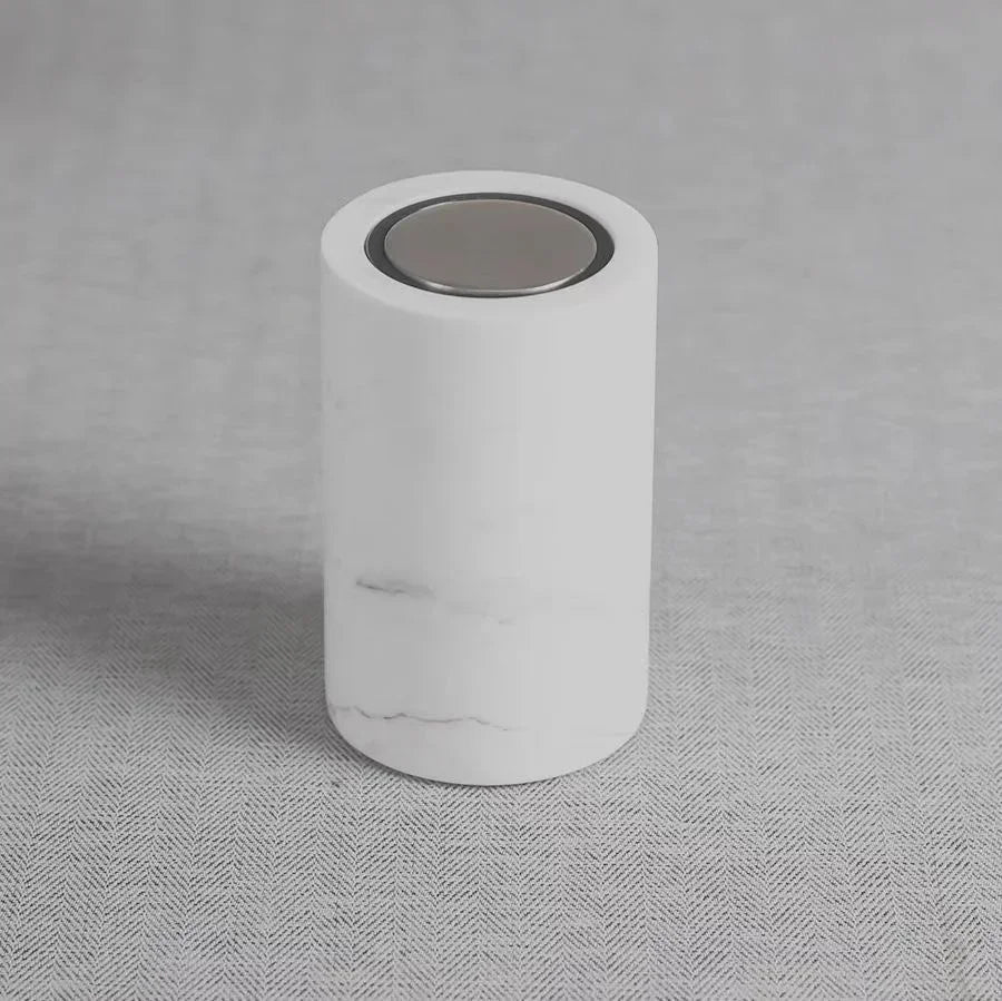 Maison Couture - Lọ Tăm Đá Marble Brasson Sauvage Blanche Marbre D'Ivoire-HŨ TRANG TRÍ-CẬU HAI HOME DECOR