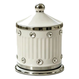 Maison Couture - Lọ Tăm Sứ Đính Đá Bijou Ivoire Argent