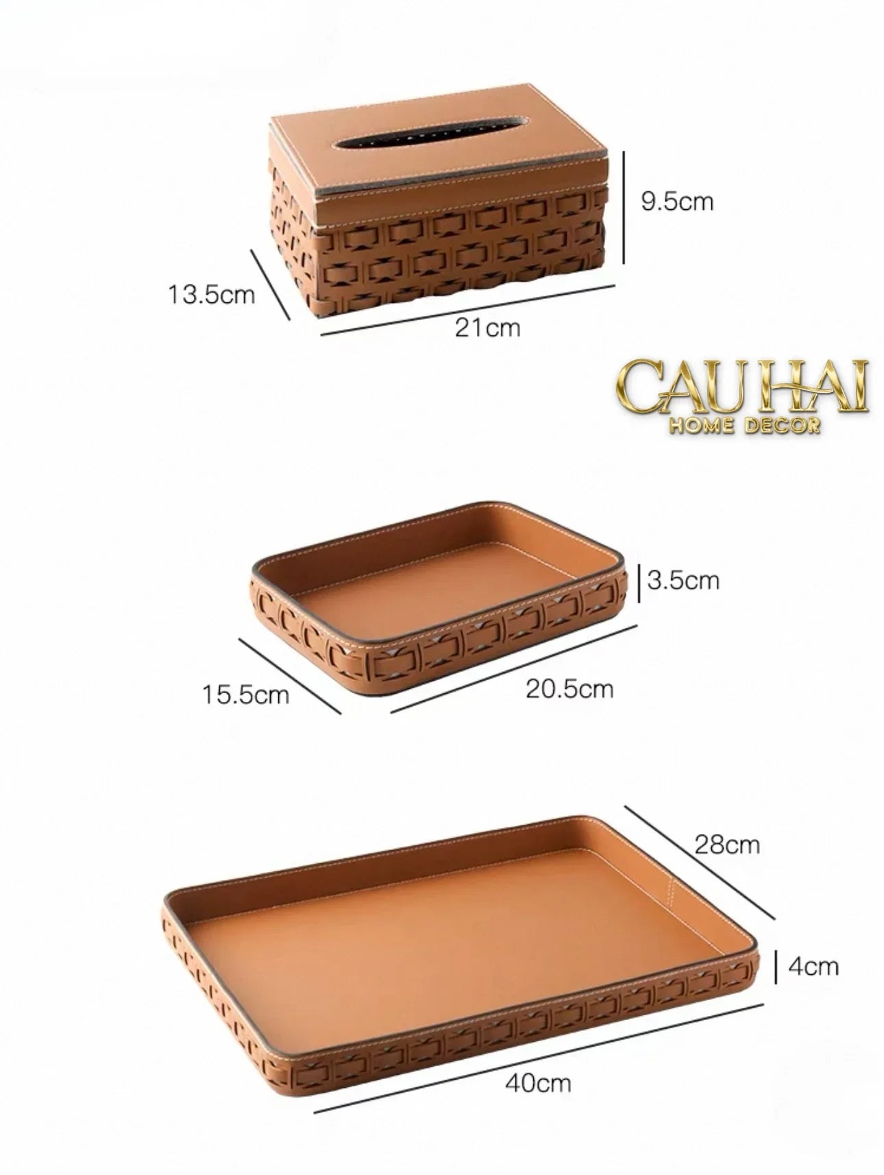 Maison Couture - Lọ Trang Trí Đầu Ngựa Da Thuộc Equestrian Head Leather Saddle Brun Vessel 13x17-CẬU HAI HOME DECOR