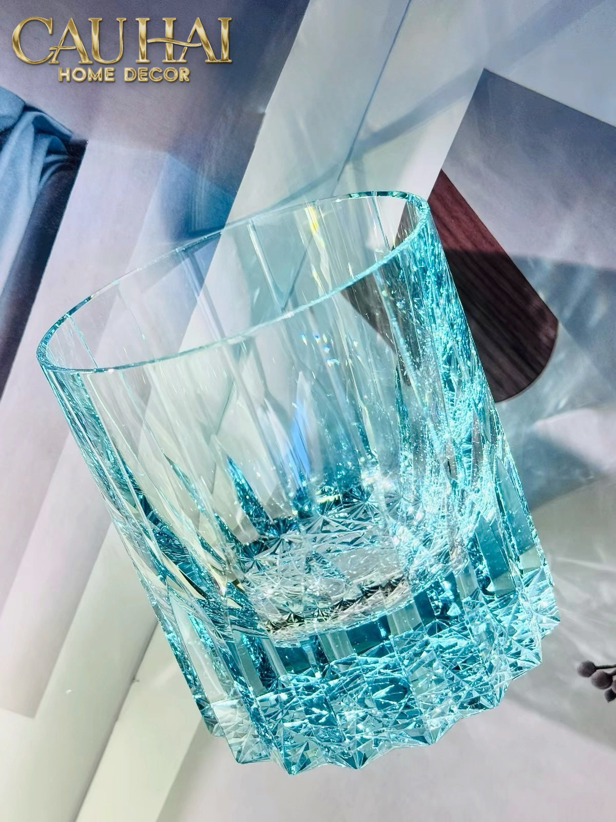 Maison Couture - Ly Pha Lê Cristalleries Cyan Glasses...-LY PHA LÊ-CẬU HAI HOME DECOR-CẬU HAI HOME DECOR
