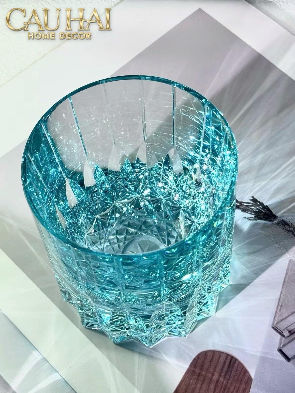 Maison Couture - Ly Pha Lê Cristalleries Cyan Glasses...-LY PHA LÊ-CẬU HAI HOME DECOR-CẬU HAI HOME DECOR
