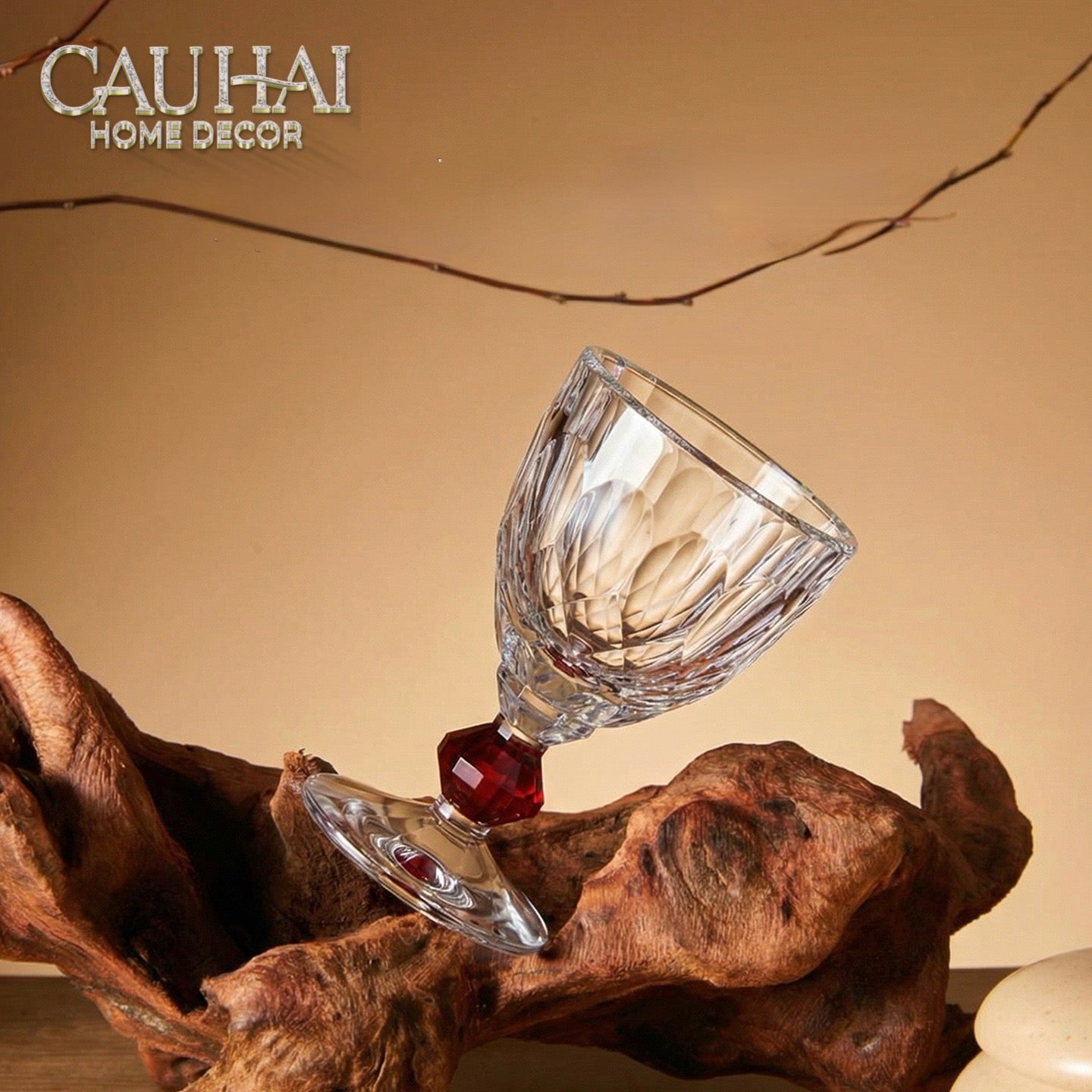 Maison Couture - Ly Pha Lê Cristalleries Goblet Burgundy Glasses 270ml