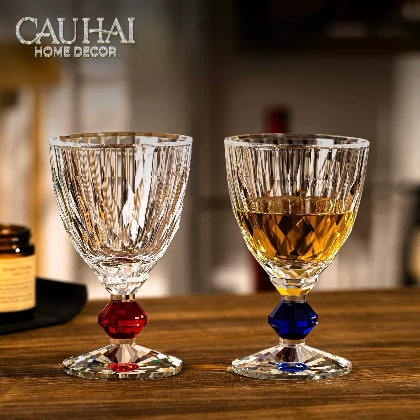 Maison Couture - Ly Pha Lê Cristalleries Goblet Burgundy Glasses 270ml