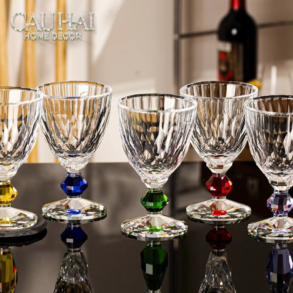 Maison Couture - Ly Pha Lê Cristalleries Goblet Burgundy Glasses 270ml