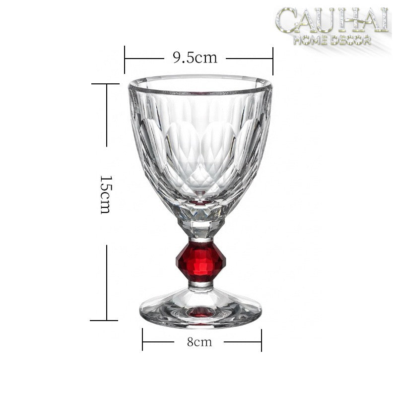 Maison Couture - Ly Pha Lê Cristalleries Goblet Burgundy Glasses 270ml