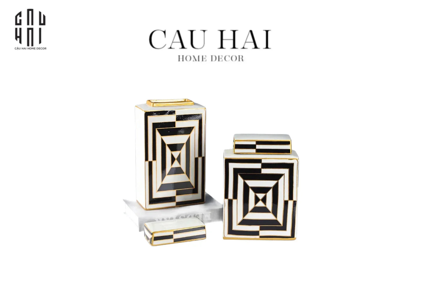 Maison Couture - Set 2 Bình Hoa Carré D’Art Medusa H27/34-BÌNH HOA-CẬU HAI HOME DECOR