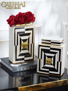 Maison Couture - Set 2 Bình Hoa Carré D’Art Medusa H27/34-BÌNH HOA-CẬU HAI HOME DECOR