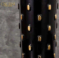 Maison Couture - Set 2 Bình Lọ Impériale Bastion Armory Noir-Gold Vessel-CẬU HAI HOME DECOR