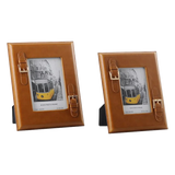Maison Couture - Set 2 Khung Ảnh Da Bê Signature Burnt-O Lux Leather Belt - CẬU HAI HOME DECOR