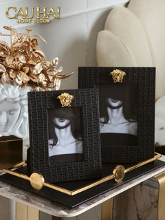 Maison Couture - Set 2 Khung Ảnh Da Lux Leather V Class Atélier Medusa Limitée 6" 7"-KHUNG ẢNH-CẬU HAI HOME DECOR
