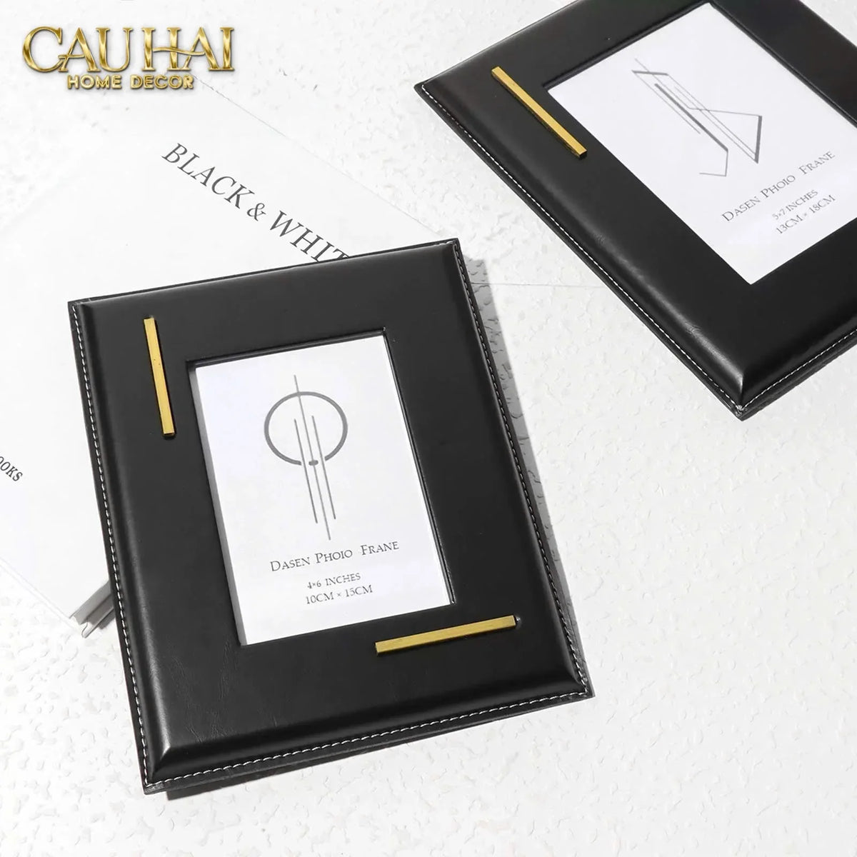 Maison Couture - Set 2 Khung Ảnh Da Mystery Savoir Frame-KHUNG ẢNH-CẬU HAI HOME DECOR