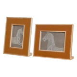 Maison Couture - Set 2 Khung Ảnh Gỗ Cadre Équestre en Cuir Cognac - CẬU HAI HOME DECOR