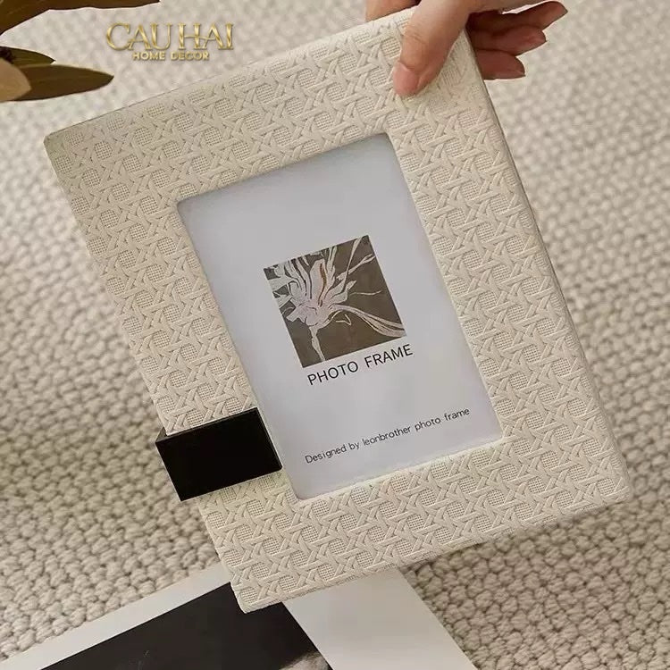 Maison Couture - Set 2 Khung Ảnh White Pearl Cannage - CẬU HAI HOME DECOR