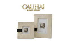 Maison Couture - Set 2 Khung Ảnh White Pearl Cannage-CẬU HAI HOME DECOR