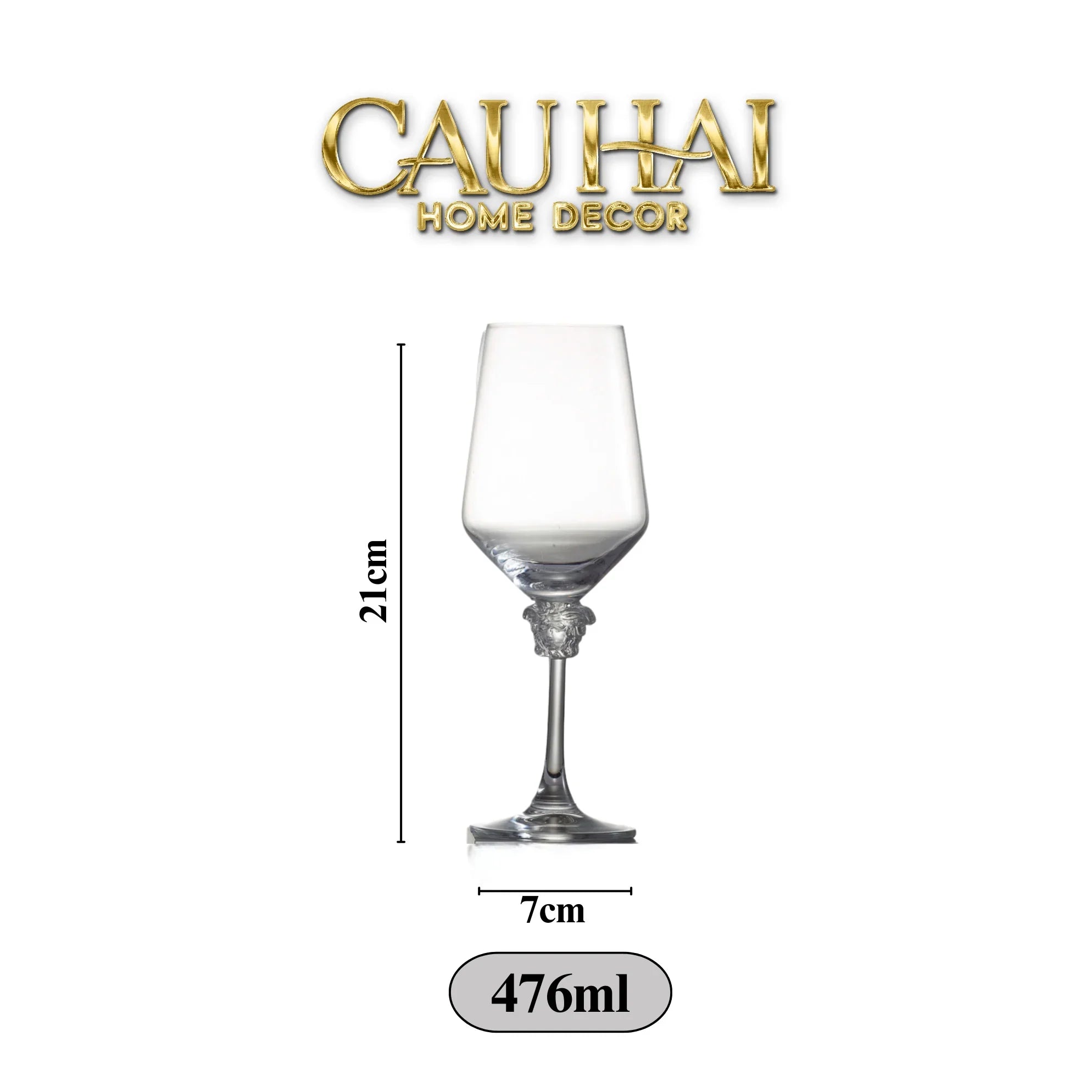 Maison Couture - Set 2 Ly Medusa Firma Lusso 476Ml Vino Rosso Glasses Full Box-LY THỦY TINH-CẬU HAI HOME DECOR