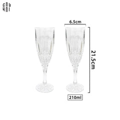 Maison Couture - Set 2 Ly Pha Lê Champagne Crown Cristalleries Allure Champagne Glasses 21.5x6.5 210ml-CẬU HAI HOME DECOR