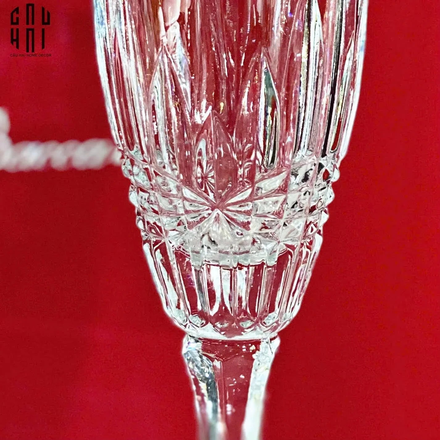 Maison Couture - Set 2 Ly Pha Lê Champagne Crown Cristalleries Allure Champagne Glasses 21.5x6.5 210ml-CẬU HAI HOME DECOR