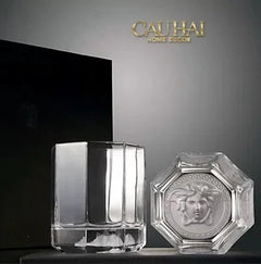 Maison Couture - Set 2 Ly Pha Lê Medusa V Class Cristalleries Facetté Rock Lowball Glasses 170ml-LY THỦY TINH-CẬU HAI HOME DECOR