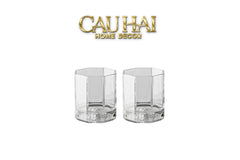 Maison Couture - Set 2 Ly Pha Lê Medusa V Class Cristalleries Facetté Rock Lowball Glasses 170ml-CẬU HAI HOME DECOR
