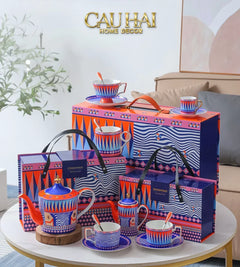 Maison Couture – Gift Set Bình Trà 6 Tách - Prismatique Royale Arlequin 13pcs.-SET BÌNH TRÀ-CẬU HAI HOME DECOR