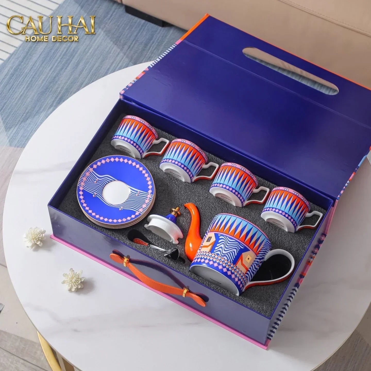 Maison Couture – Gift Set Bình Trà 6 Tách - Prismatique Royale Arlequin 13pcs.-SET BÌNH TRÀ-CẬU HAI HOME DECOR