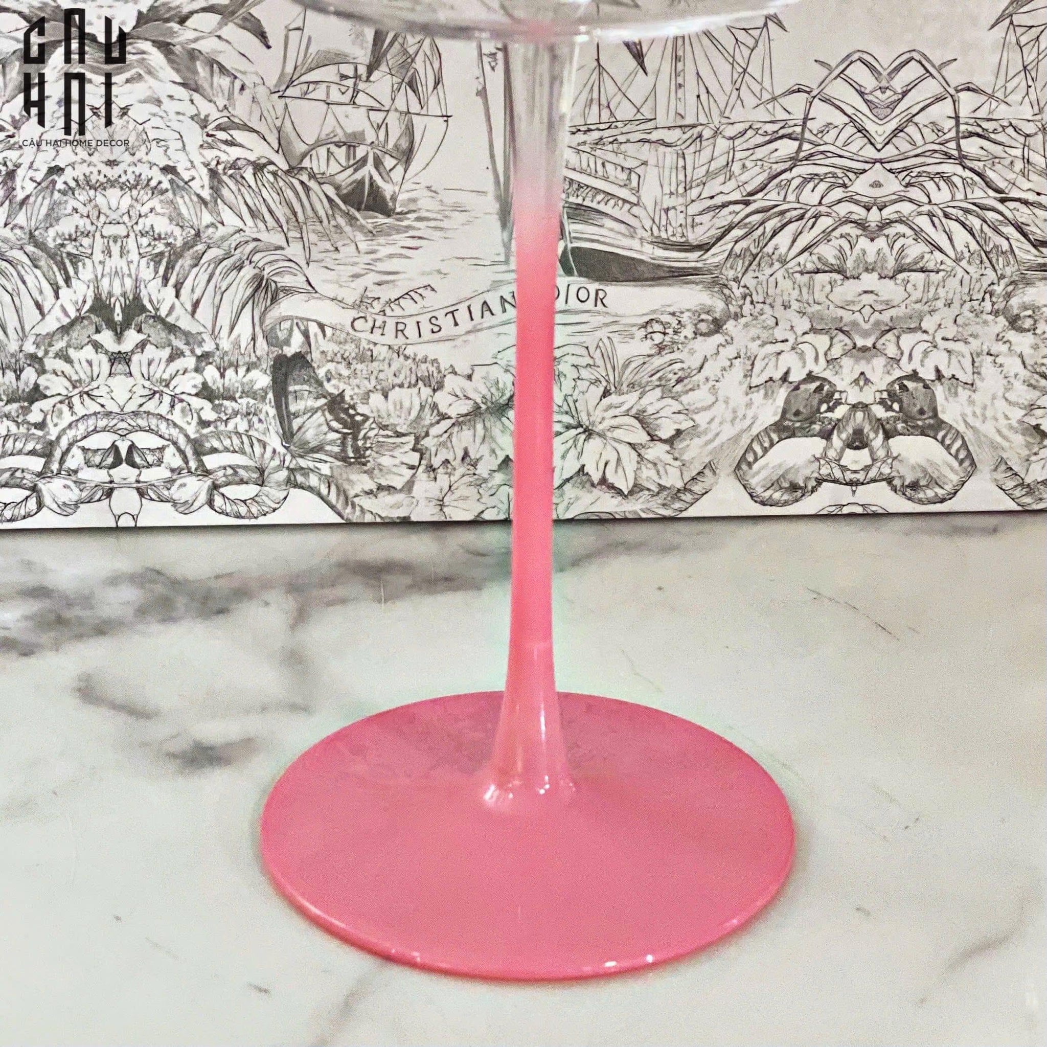 Maison Couture - Set 2 Ly Vang Màu Hồng Candy Jolie - Red Wine Glasses Set 2pcs-LY THỦY TINH-CẬU HAI HOME DECOR