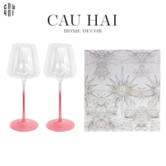 Maison Couture - Set 2 Ly Vang Màu Hồng Candy Jolie - Red Wine Glasses Set 2pcs-LY THỦY TINH-CẬU HAI HOME DECOR
