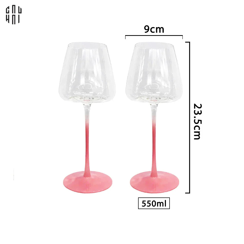 Maison Couture - Set 2 Ly Vang Màu Hồng Candy Jolie - Red Wine Glasses Set 2pcs-CẬU HAI HOME DECOR