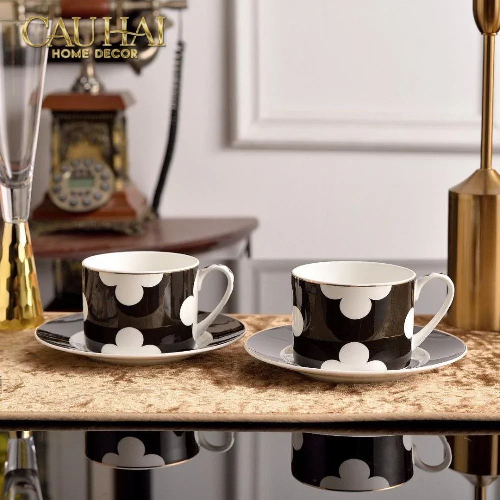 Maison Couture - Set 2 Tách Trà Château Clover Signature - L’Atelier Rayé Tasses & Soucoupes 4pcs-CẬU HAI HOME DECOR