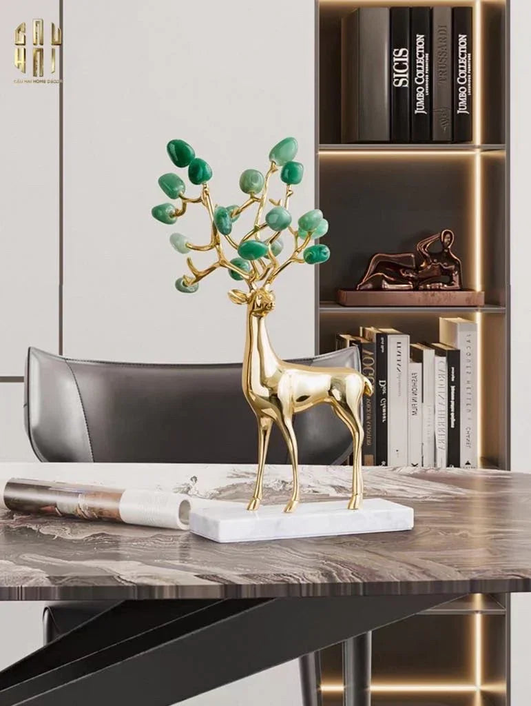 Maison Couture - Set 2 Tượng Hươu Đồng Omega Améthyste Les Sentinelles De La Forêt-TƯỢNG TRANG TRÍ-CẬU HAI HOME DECOR