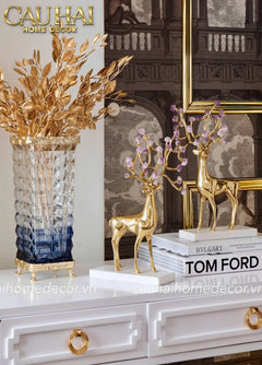 Maison Couture - Set 2 Tượng Hươu Đồng Omega Améthyste Les Sentinelles De La Forêt-TƯỢNG TRANG TRÍ-CẬU HAI HOME DECOR